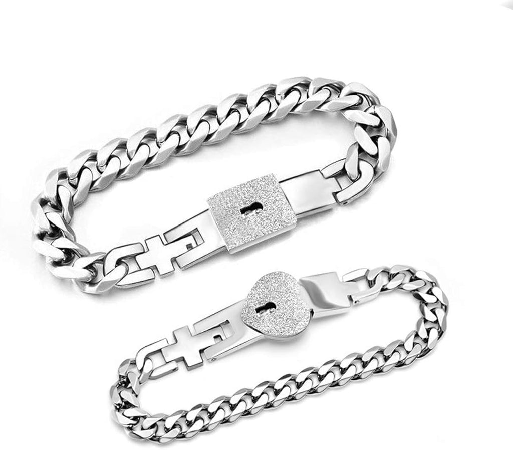 Stainless Steel Lock&nbsp;&amp; Key Bracelet