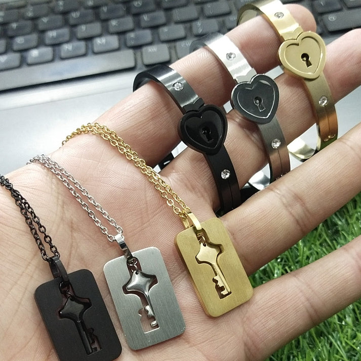 Love theme Lock and bracelet