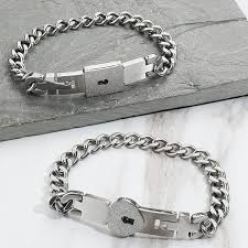Stainless Steel Lock&nbsp;&amp; Key Bracelet