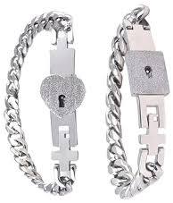 Stainless Steel Lock&nbsp;&amp; Key Bracelet